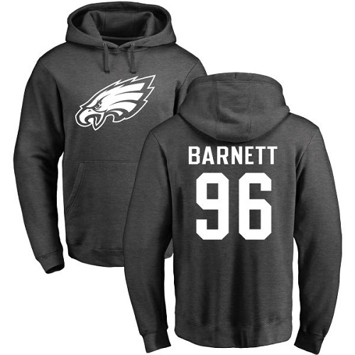 Men Philadelphia Eagles #96 Derek Barnett Ash One Color NFL Pullover Hoodie Sweatshirts->philadelphia eagles->NFL Jersey